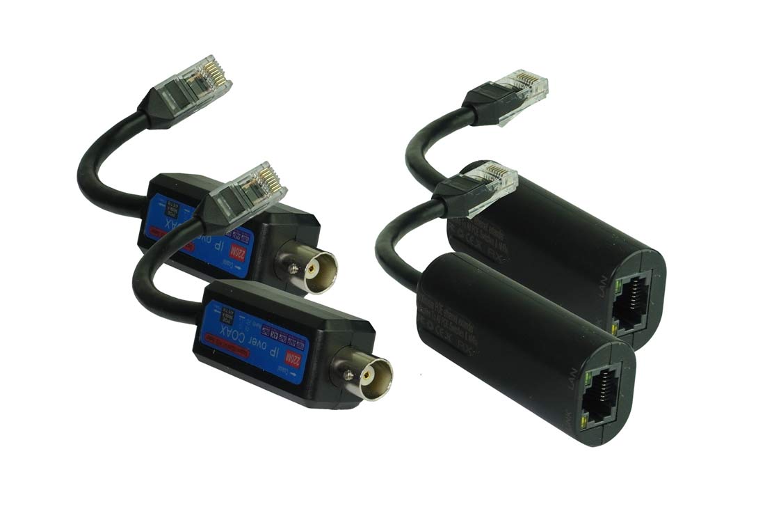 מרחיק רשת ו PoE 800 מ' על כבל קואקסיאלי או כבל רשת