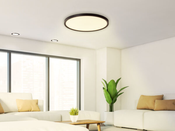 צמוד תקרה Tri-Color 18W סדרת ארנה ARENA IP20 שחור 3000K-4000K-6000K