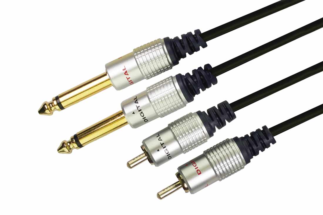 כבל דיגיטלי תקע 2RCA לתקע 2PL באורך 1.5 מטר