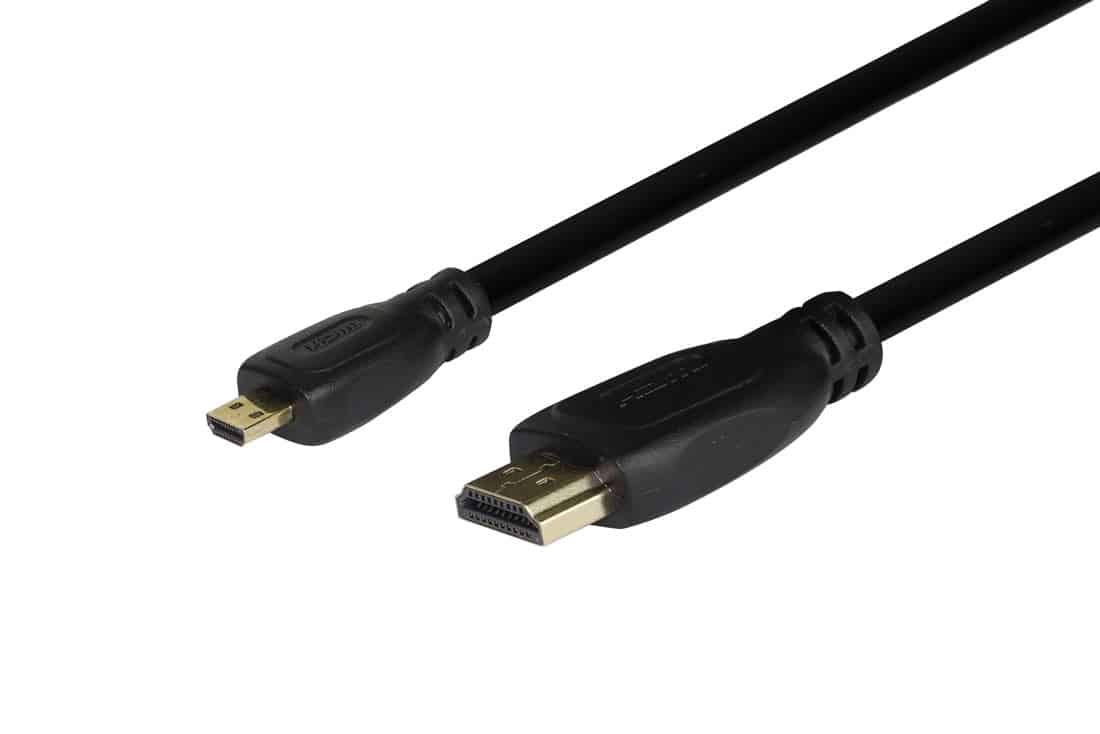 כבל מיקרו HDMI לHDMI באורך 1.8 מטר