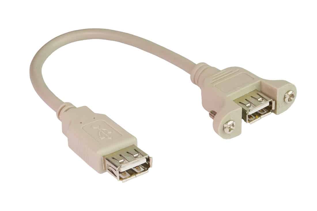 כבל USB2.0 שקע-שקע לפנל/שאסי באורך 0.2 מ' A-A
