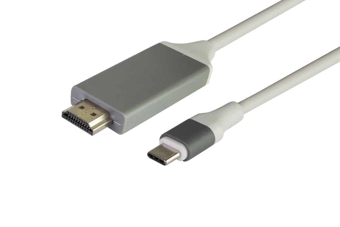 כבל USB Type C ל- HDMI באורך 2 מ' תומך 4K@60Hz