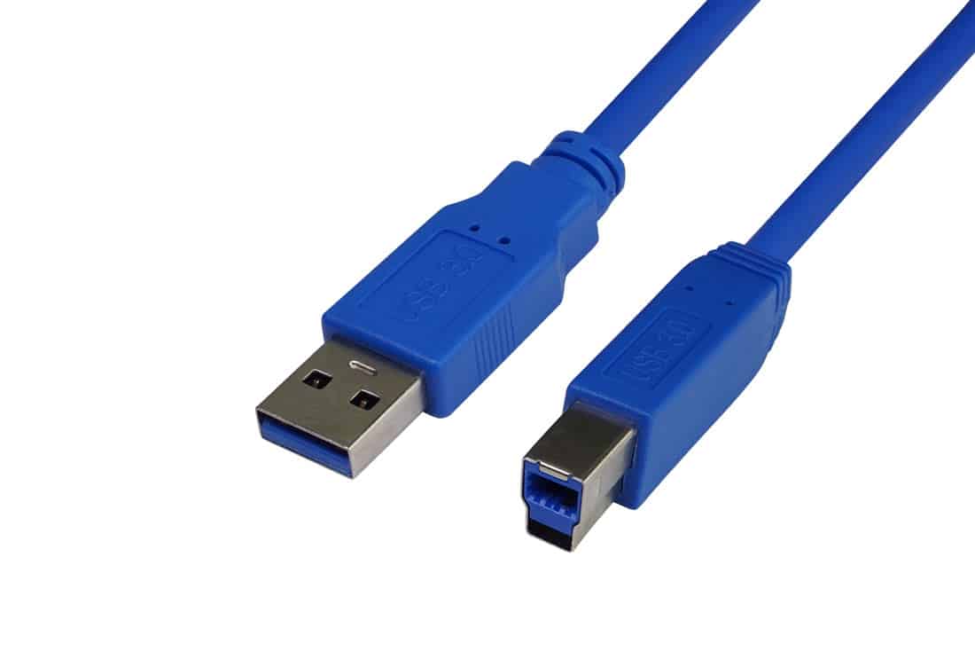 כבל USB3.0 באורך 1.8 מטר A-B תומך 5Gbps