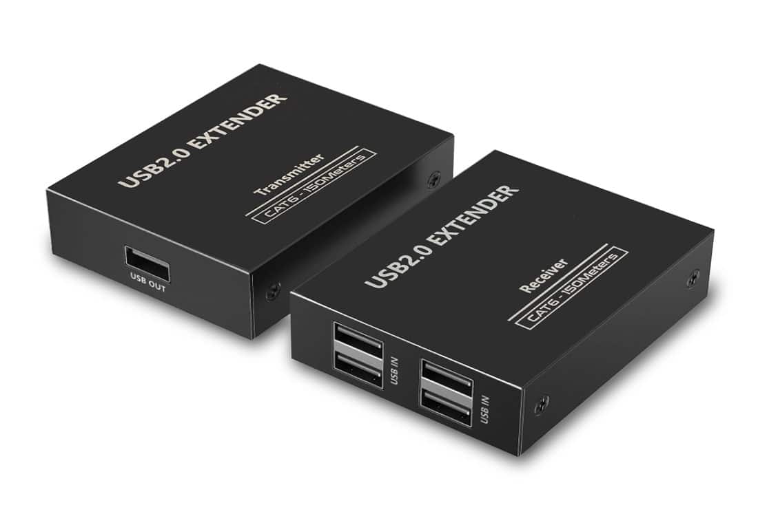 מרחיק ומפצל USB2.0 ע״ג כבל רשת ל- 150 מטר מרחיק ומפצל USB2.0 ע״ג כבל רשת ל- 150 מטר