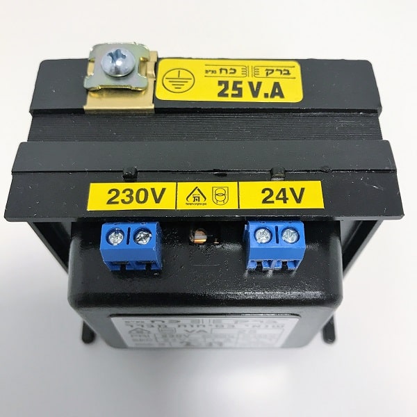 שנאי מבדל  230V-12V+12V 25VA