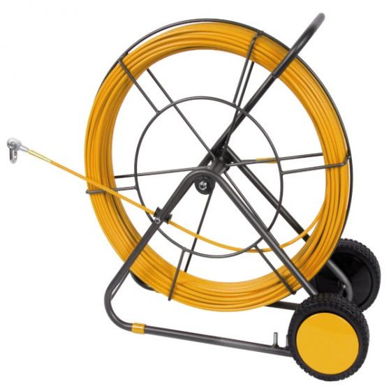 סרט משיכה פיברגלס מחוסם + כננת 100 מ' עובי 9 מ"מ + חוט נחושת GFH 90S100-O