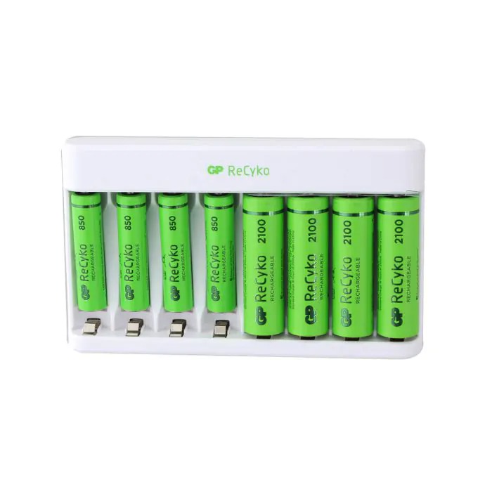 מטען לסוללות GP811 4xAA+4xAAA USB ניקל מיטל