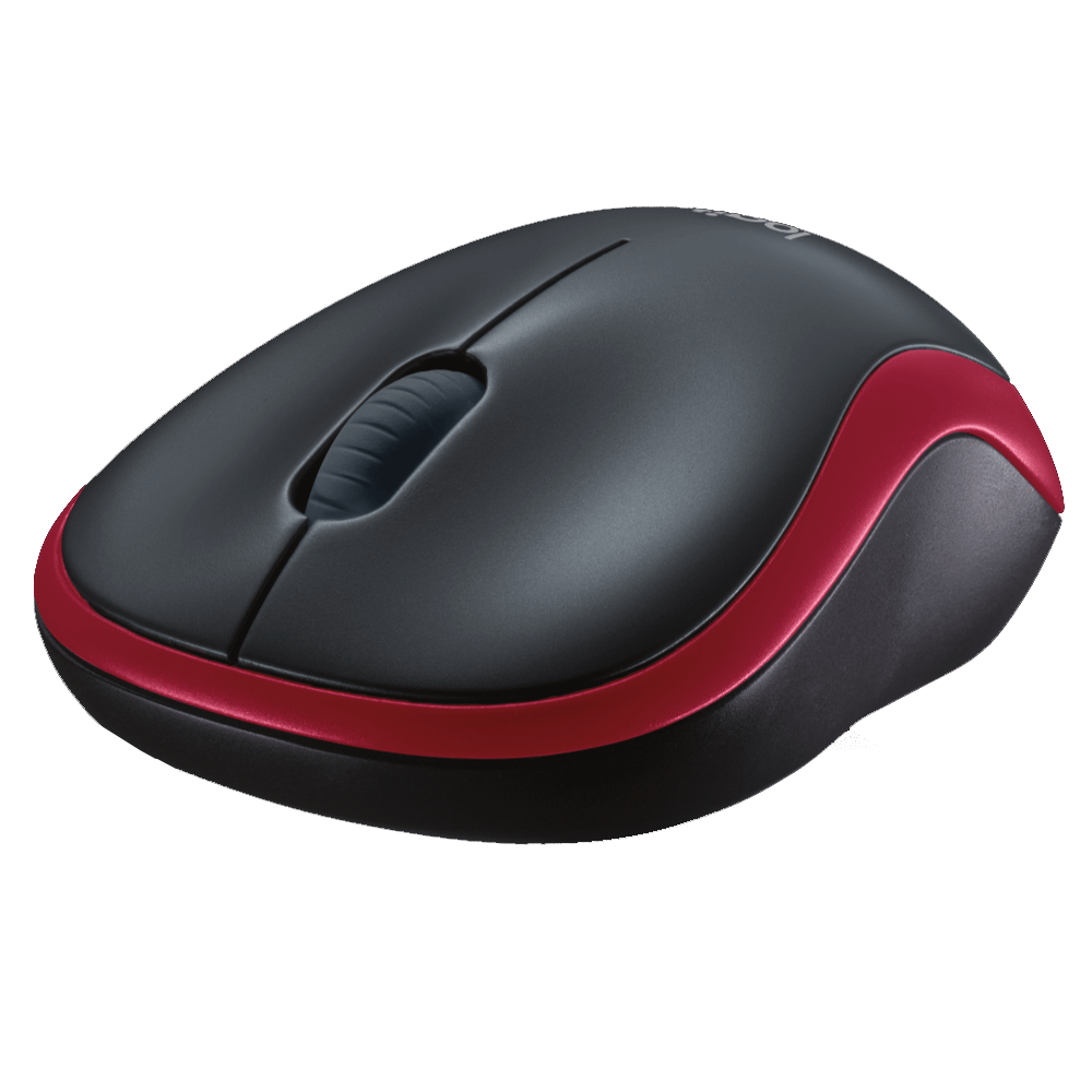 עכבר אלחוטי Logitech Wireless Mouse M185 Retail אדום שחור
