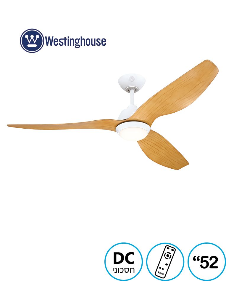 מאוורר תקרה כהה כולל שלט ווסטינגהאוס Westinghouse 52" Magnolia