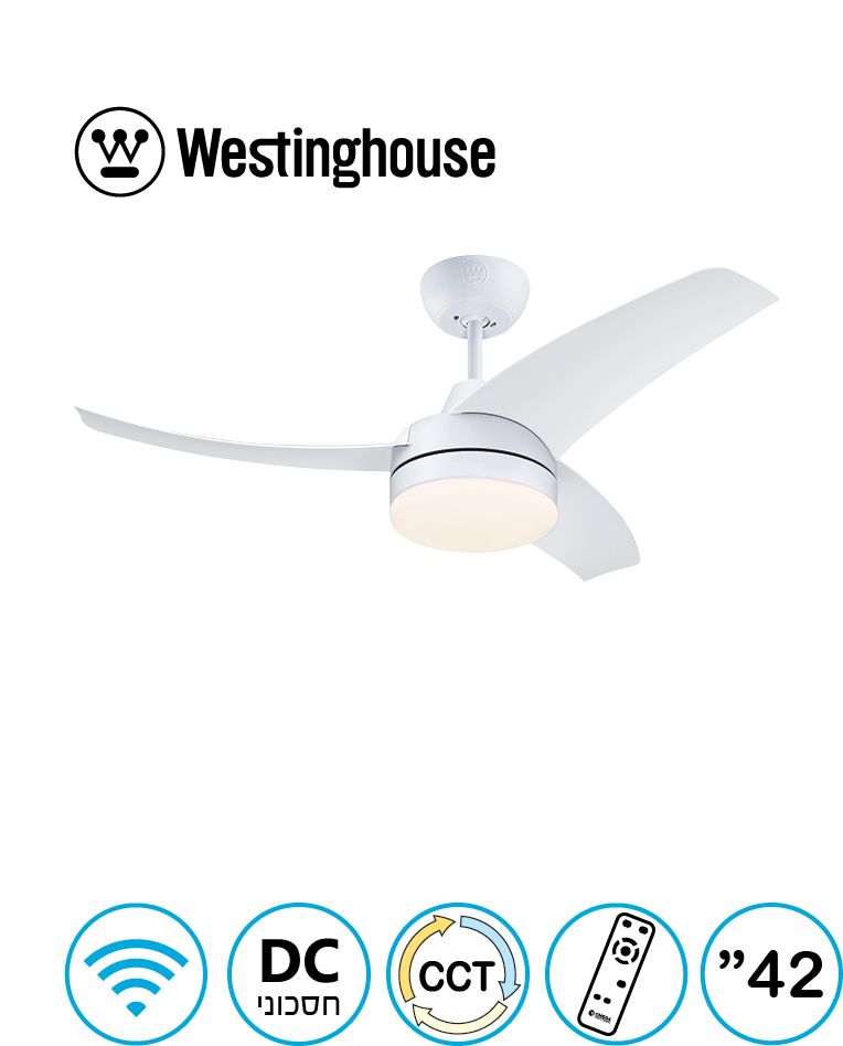 מאוורר תקרה 42" LONGWOOD לונגווד WIFI 28W
