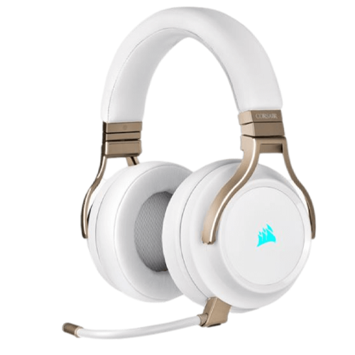 אוזניות גיימינג אלחוטיות VIRTUOSO RGB –CORSAIR צבע לבן פנינה
