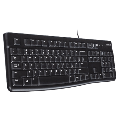 מקלדת חוטית Logitech K120 USB שחור