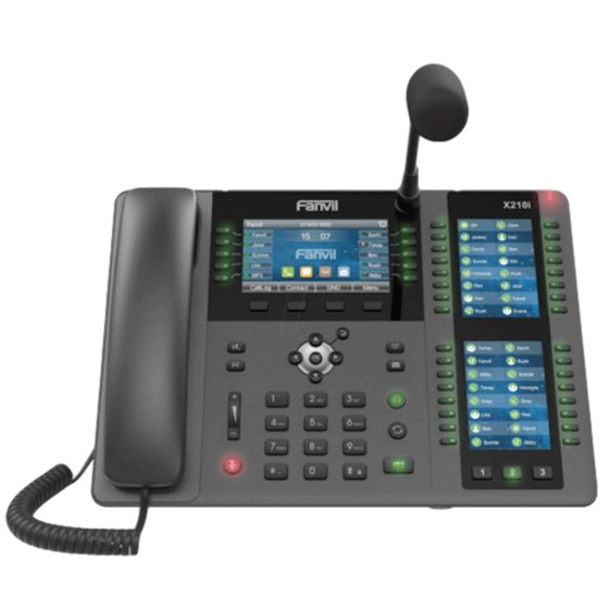 טלפון מנהלים IP מתקדם לעסקים + מיקרופון FANVIL X210I