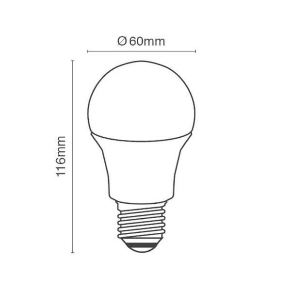 מארז 3 נורות לד 6000K A60 10W E27 אור יום מארז 3 נורות לד 6000K A60 10W E27 אור יום