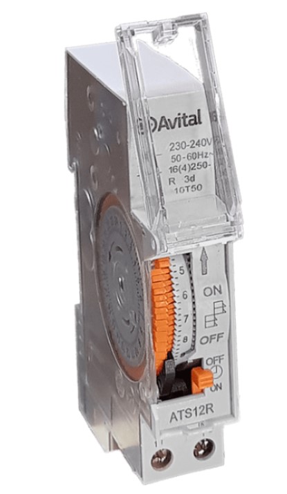 שעון שבת צר מכני יומי 15 דקות AVITAL electric 16A