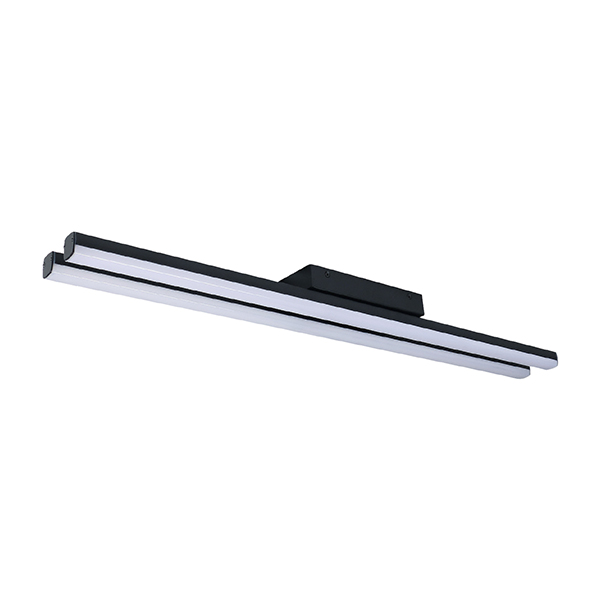 לינארי כפול לתקרה סדרת מוד שחור 120 ס"מ 60W IP44 3000K