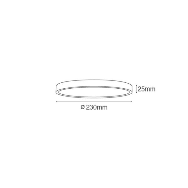צמוד תקרה Tri-Color 18W סדרת ארנה ARENA IP20 לבן 3000K-4000K-6000K