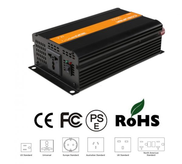 ממיר מתח 1000W 12V סינוס טהור COSUPER SPI