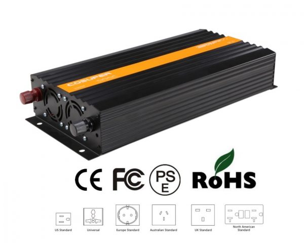 ממיר מתח 1500W 12V סינוס טהור COSUPER SPI