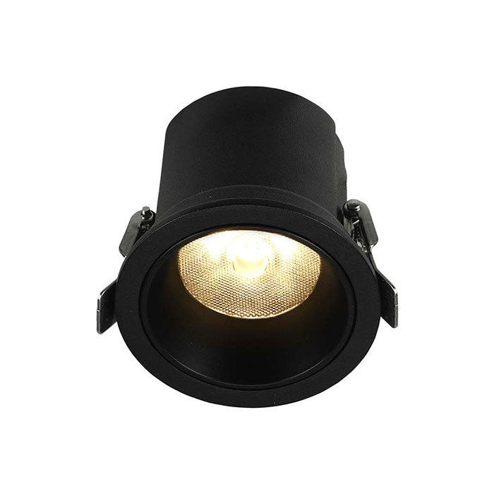 גוף תאורה DownLight מקצועי עגול שחור 10W 3000K 120Lm/w 38°