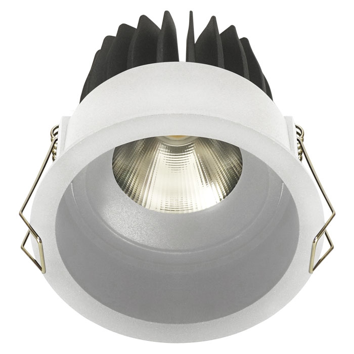 גוף תאורה DarkLight מקצועי עגול מתכונן לבן 10W 2900K 120Lm/w 24°