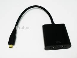 מתאם ממיני HDMI ל PROTEC D Type to VGA Adapter