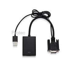 מתאם מ VGA ל Protec VGA and USB to HDMI Adapter HDMI
