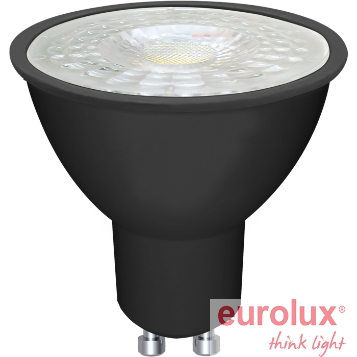 נורת לד 7 וואט 230V GU10 CREE גוף שחור 510Lm 3000K