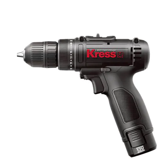 מברגת פוטר נטענת 12V+סוללה KRESS KU200.1 2A