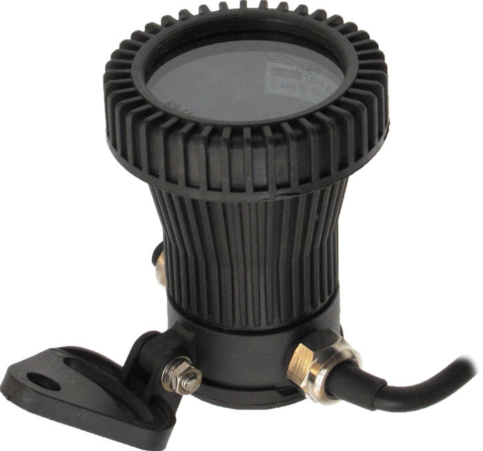 מנורת ספוט לבריכה 12V IP68 50W שחור (מחיר כולל נורת HPEMR / HPECOBMR)