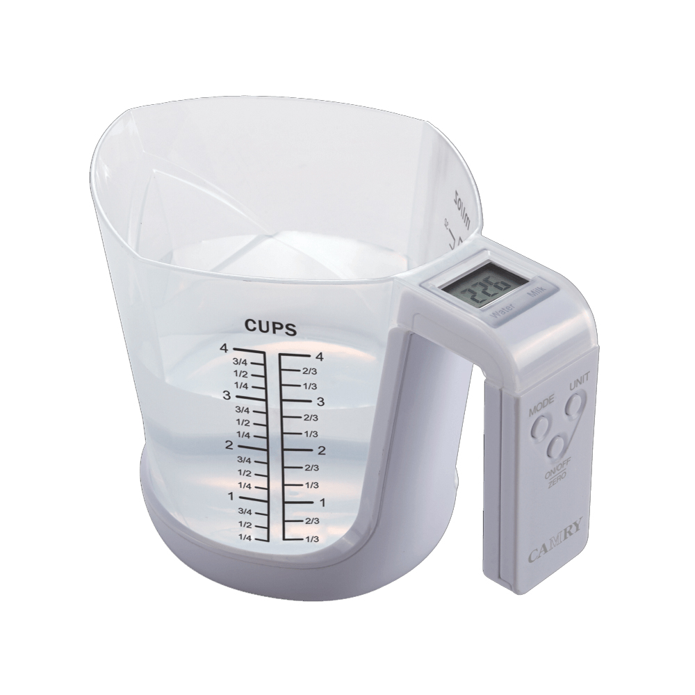 כוס מדידה דיגיטלית 1 ליטר בצבע לבן NAKIRI EK6331