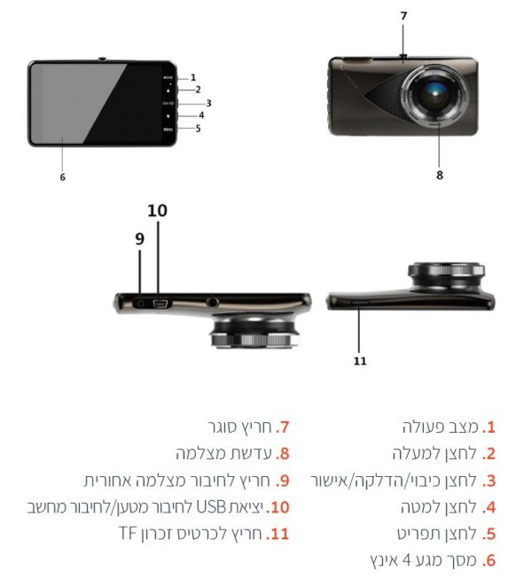 מצלמת דרך דו-כיוונית עם מסך מגע SAMSONIX R566