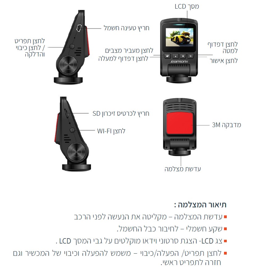 מצלמת דרך SAMSONIX R636 מצלמת דרך SAMSONIX R636