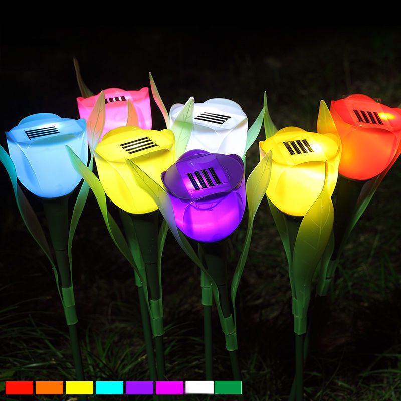 פרח צבעוני סולארי מגיע  6  יחידות באריזה
