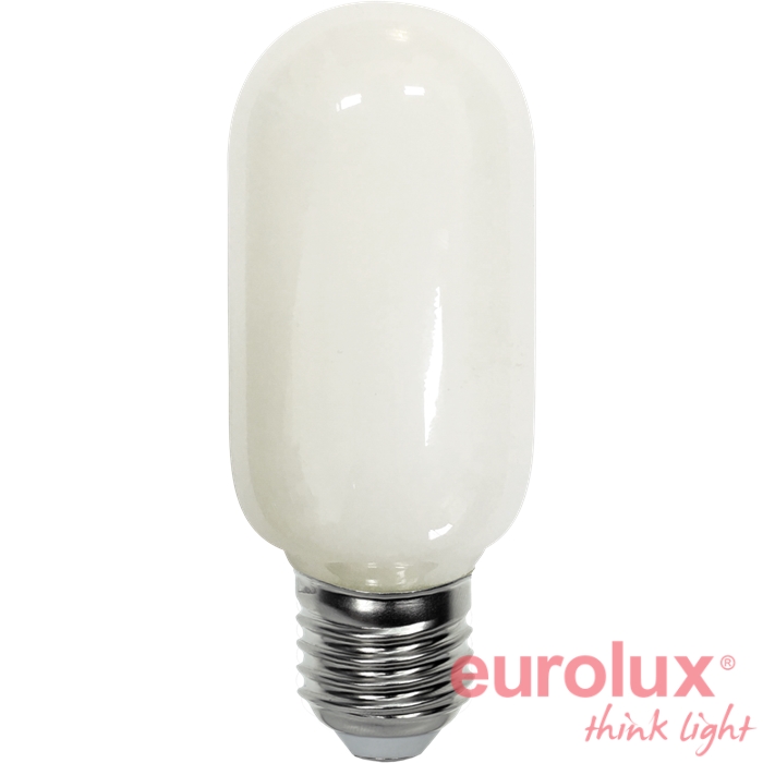 נורת לד גלוב T45 דמוי פחם כיסוי חלבי 8W E27 2700K ניתן לעמעום