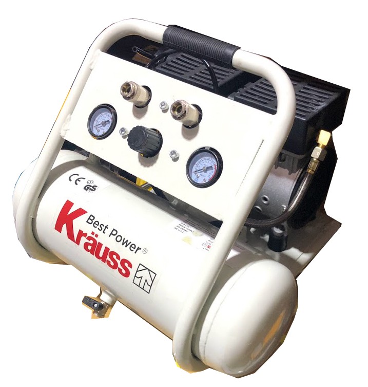 מדחס אוויר קומפרסור שקט ללא שמן KRAUSS KR-1000S 750W