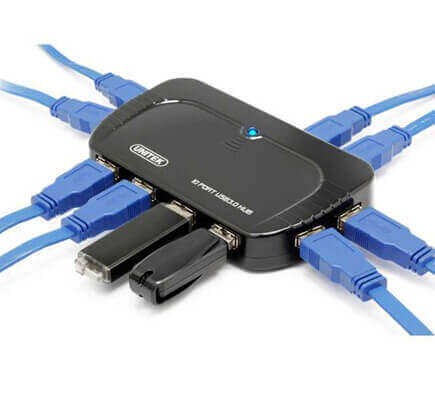 מפצל UNITEK USB3.0 10 Port Hub