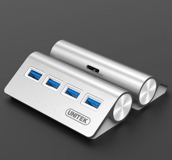מפצל USB אלומיניום UNITEK USB3.0 4-Port Aluminium Hub