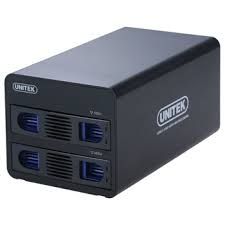 מארז ל 2 דיסקים 2.5" או UNIKTEK 3.5" USB3.0 2 Bay SATA HDD RAID