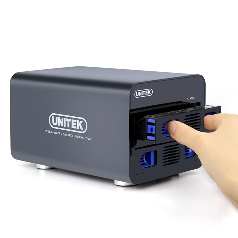 מארז ל 2 דיסקים 2.5" או UNITEK 3.5" USB 3.0 + ESATA