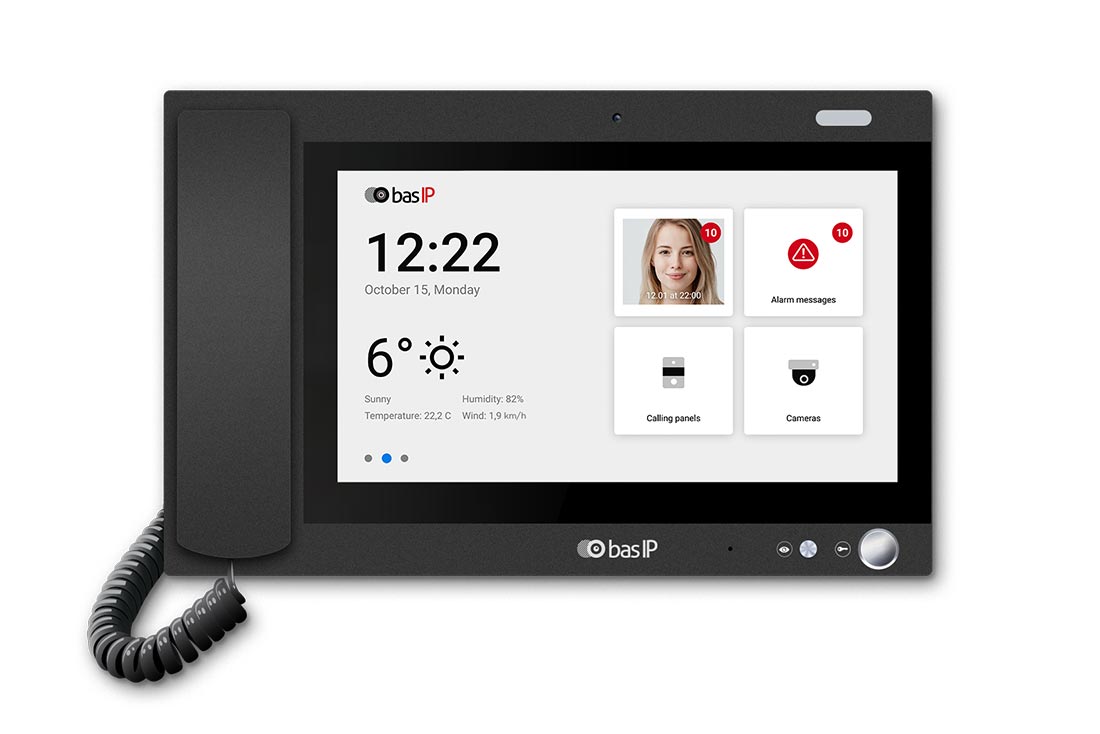 עמדת שומר - טלפון אינטרקום וידאו IP PoE עם מסך מגע "10 עמדת שומר - טלפון אינטרקום וידאו IP PoE עם מסך מגע "10
