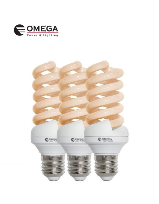 שלישיית נורות CFL 26W בסיס E27