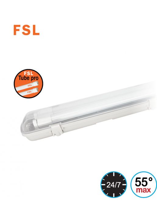 גוף תאורה מוגן מים T8 LED 2x28W מותאם לעבודה בטמפרטורה גבוהה