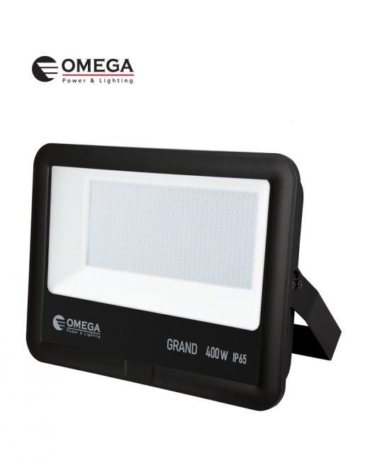 פנס הצפה 400W AC דגם GRAND שחור אור יום OMEGA