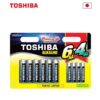 מארז משולב 6 סוללות AA וארבע סוללות AAA מבית TOSHIBA