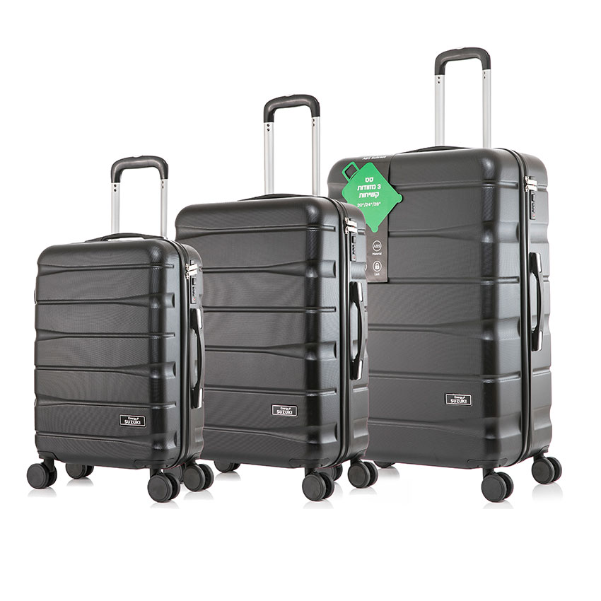 סט 3 מזוודות קשיחות ABS בגדלים 20, 24 ו-28 אינץ' ב 3 צבעים לבחירה מסדרת SOF