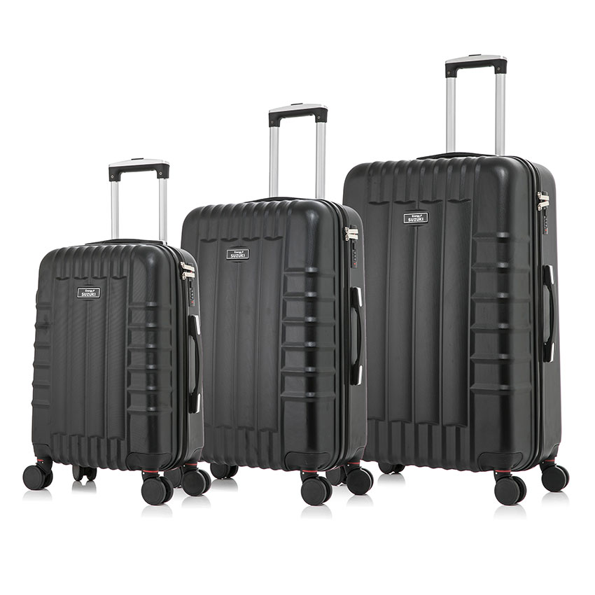 סט 3 מזוודות קשיחות ABS בגדלים 20, 24 ו-28 אינצ' ב 3 צבעים לבחירה מסדרת JFK