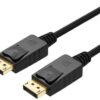 כבל דיספלייפורט DISPLAYPORT זכר-זכר באורך 1.8 מטר תומך 4K@60hz