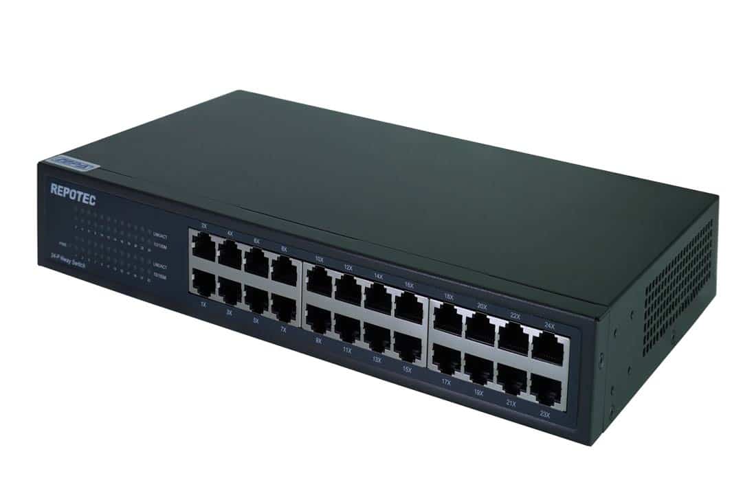 Repotek Router סוויצ' 24 פורט REPOTEC — LPR אל פי אר אונליין! פתרונות טכנולוגיים מתקדמים