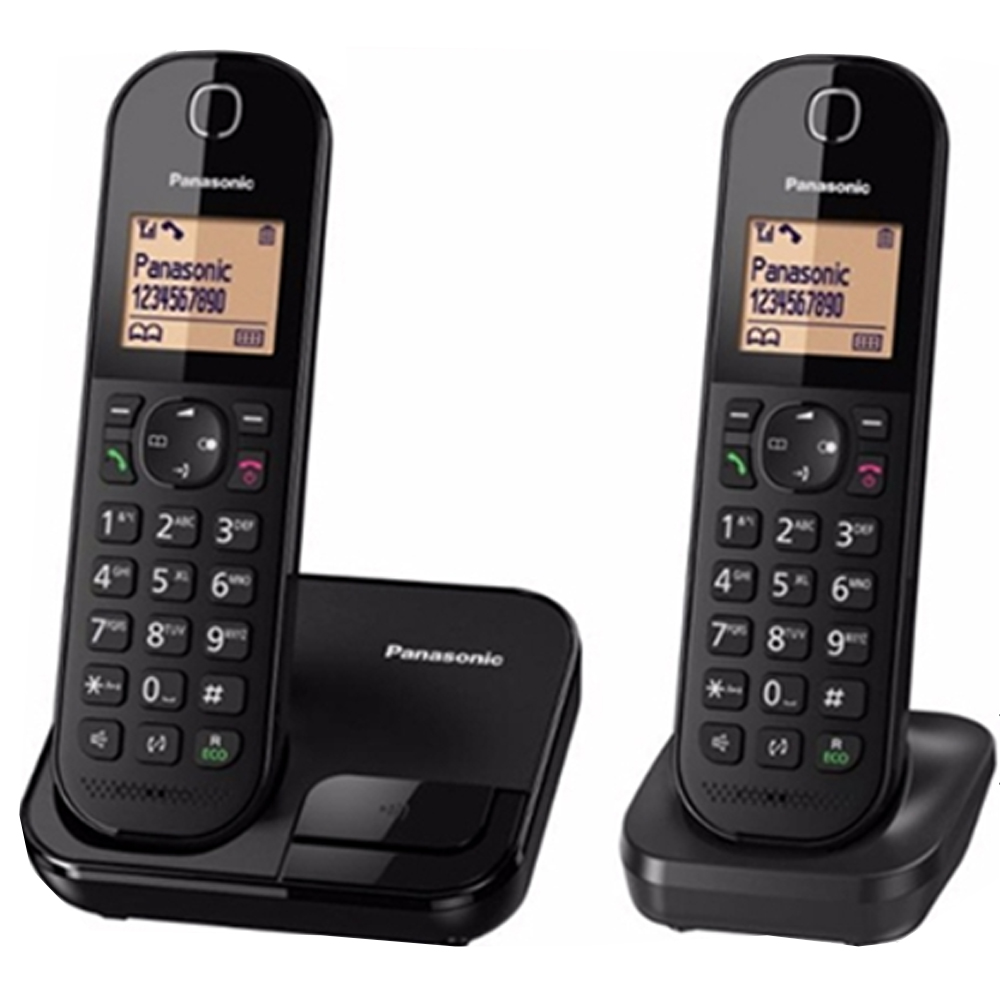 זוג טלפונים אלחוטיים + שלוחה Panasonic KX-TGC412MBW - שחור